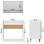 vidaXL Armario debajo fregadero madera contrachapada gris 80x46x81,5cm vidaXL Armario debajo fregadero madera contrachapada gris 80x46x81,5cm