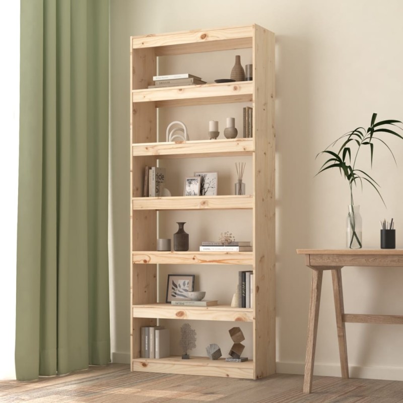 vidaXL Estantería/divisor de espacios madera de pino 80x30x199,5 cm vidaXL Estantería/divisor de espacios madera de pino 80x30x199,5 cm