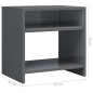 vidaXL Mesitas de noche 2 uds madera contrachapada gris 40x30x40 cm vidaXL Mesitas de noche 2 uds madera contrachapada gris 40x30x40 cm