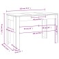 vidaXL Mesa de comedor madera de ingeniería marrón roble 120x60x76 cm vidaXL Mesa de comedor madera de ingeniería marrón roble 120x60x76 cm