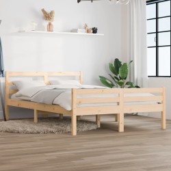 vidaXL Estructura de cama de madera maciza 140x190 cm