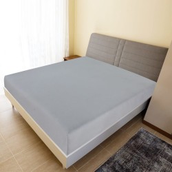 vidaXL Sábana bajera jersey algodón gris 140x200cm