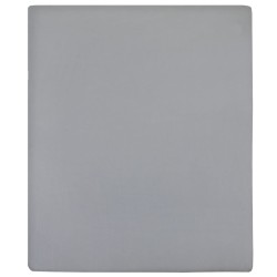 vidaXL Sábana bajera jersey algodón gris 140x200cm