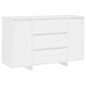 vidaXL Aparador con 3 cajones madera contrachapada blanco 120x41x75 cm