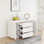 vidaXL Aparador con 3 cajones madera contrachapada blanco 120x41x75 cm