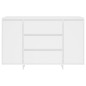 vidaXL Aparador con 3 cajones madera contrachapada blanco 120x41x75 cm