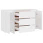 vidaXL Aparador con 3 cajones madera contrachapada blanco 120x41x75 cm