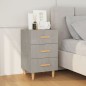 vidaXL Mesita de noche madera de ingeniería gris hormigón 40x40x66 cm vidaXL Mesita de noche madera de ingeniería gris hormigón 40x40x66 cm