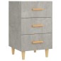 vidaXL Mesita de noche madera de ingeniería gris hormigón 40x40x66 cm vidaXL Mesita de noche madera de ingeniería gris hormigón 40x40x66 cm