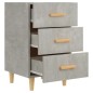 vidaXL Mesita de noche madera de ingeniería gris hormigón 40x40x66 cm vidaXL Mesita de noche madera de ingeniería gris hormigón 40x40x66 cm