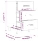 vidaXL Mesita de noche madera de ingeniería gris hormigón 40x40x66 cm vidaXL Mesita de noche madera de ingeniería gris hormigón 40x40x66 cm