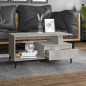 vidaXL Mesa de centro madera contrachapada gris hormigón 90x49x45 cm vidaXL Mesa de centro madera contrachapada gris hormigón 90x49x45 cm