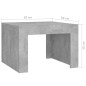 vidaXL Mesa de centro madera contrachapada gris hormigón 50x50x35 cm vidaXL Mesa de centro madera contrachapada gris hormigón 50x50x35 cm