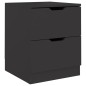 vidaXL Mesita de noche madera de ingeniería negro 40x40x50 cm vidaXL Mesita de noche madera de ingeniería negro 40x40x50 cm