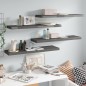 vidaXL Estantes flotantes pared 4 uds MDF gris brillo 90x23,5x3,8 cm vidaXL Estantes flotantes pared 4 uds MDF gris brillo 90x23,5x3,8 cm