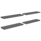 vidaXL Estantes flotantes pared 4 uds MDF gris brillo 90x23,5x3,8 cm vidaXL Estantes flotantes pared 4 uds MDF gris brillo 90x23,5x3,8 cm