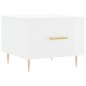 vidaXL Mesa de centro madera de ingeniería brillo blanco 50x50x40 cm vidaXL Mesa de centro madera de ingeniería brillo blanco 50x50x40 cm