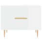 vidaXL Mesa de centro madera de ingeniería brillo blanco 50x50x40 cm vidaXL Mesa de centro madera de ingeniería brillo blanco 50x50x40 cm
