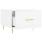 vidaXL Mesa de centro madera de ingeniería brillo blanco 50x50x40 cm vidaXL Mesa de centro madera de ingeniería brillo blanco 50x50x40 cm
