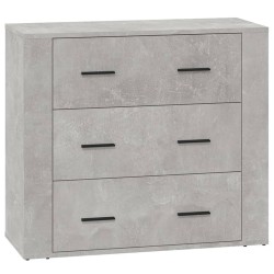vidaXL Aparador de madera contrachapada gris hormigón 80x33x70 cm