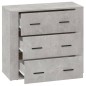 vidaXL Aparador de madera contrachapada gris hormigón 80x33x70 cm vidaXL Aparador de madera contrachapada gris hormigón 80x33x70 cm