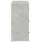 vidaXL Aparador de madera contrachapada gris hormigón 80x33x70 cm vidaXL Aparador de madera contrachapada gris hormigón 80x33x70 cm