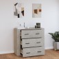 vidaXL Aparador de madera contrachapada gris hormigón 80x33x70 cm vidaXL Aparador de madera contrachapada gris hormigón 80x33x70 cm