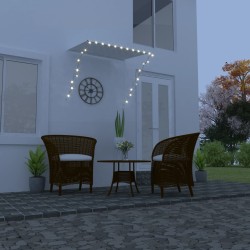vidaXL Toldo retráctil con LED color crema 150x150 cm