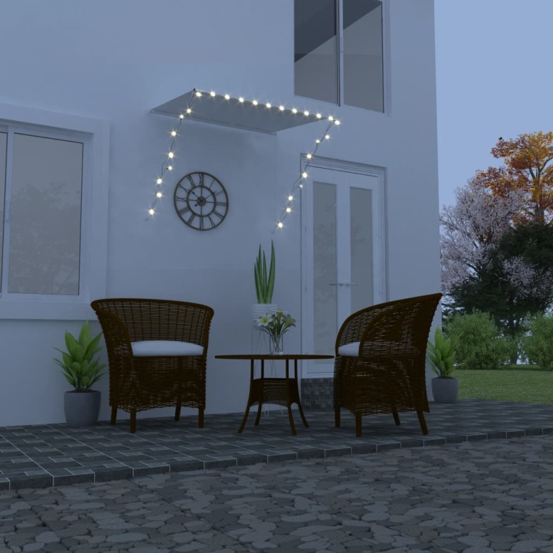 vidaXL Toldo retráctil con LED color crema 150x150 cm vidaXL Toldo retráctil con LED color crema 150x150 cm