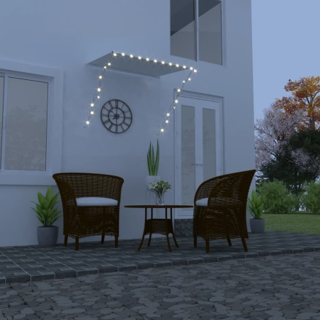 vidaXL Toldo retráctil con LED color crema 150x150 cm