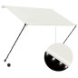 vidaXL Toldo retráctil con LED color crema 150x150 cm vidaXL Toldo retráctil con LED color crema 150x150 cm