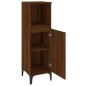 vidaXL Armario de baño madera contrachapada marrón roble 30x30x100 cm vidaXL Armario de baño madera contrachapada marrón roble 30x30x100 cm