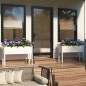 vidaXL Jardineras 2 uds madera maciza de pino blanca 110x31x70 cm vidaXL Jardineras 2 uds madera maciza de pino blanca 110x31x70 cm