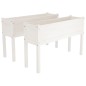 vidaXL Jardineras 2 uds madera maciza de pino blanca 110x31x70 cm vidaXL Jardineras 2 uds madera maciza de pino blanca 110x31x70 cm
