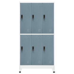 vidaXL Taquilla de acero gris claro y gris oscuro 90x45x180 cm