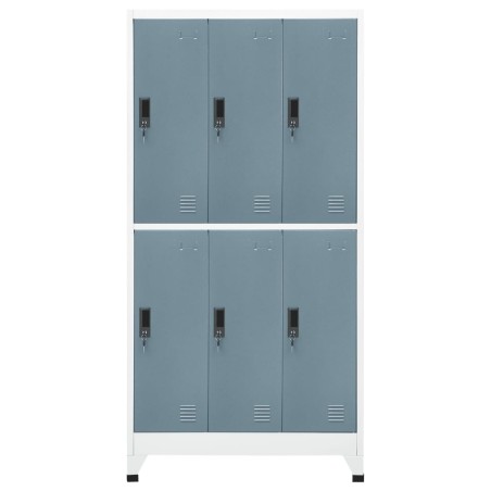 vidaXL Taquilla de acero gris claro y gris oscuro 90x45x180 cm