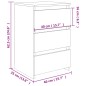 vidaXL Mesita de noche madera contrachapada gris hormigón 40x35x62,5cm vidaXL Mesita de noche madera contrachapada gris hormigón 40x35x62,5cm