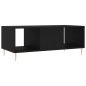 vidaXL Mesa de centro madera contrachapada negro 102x50x40 cm vidaXL Mesa de centro madera contrachapada negro 102x50x40 cm