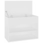 vidaXL Banco zapatero de madera de ingeniería blanco 60x30x45 cm vidaXL Banco zapatero de madera de ingeniería blanco 60x30x45 cm