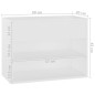 vidaXL Banco zapatero de madera de ingeniería blanco 60x30x45 cm vidaXL Banco zapatero de madera de ingeniería blanco 60x30x45 cm
