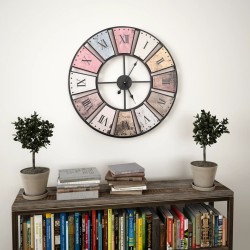 vidaXL Reloj de pared vintage movimiento cuarzo 60 cm XXL