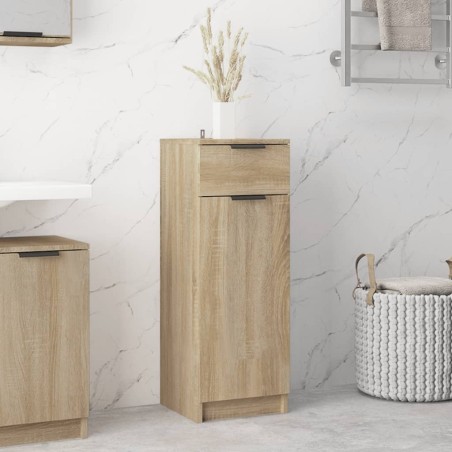 vidaXL Armario de baño madera contrachapada roble Sonoma 32x34x90 cm