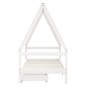 vidaXL Estructura cama infantil y cajones madera pino blanco 80x160 cm