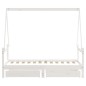 vidaXL Estructura cama infantil y cajones madera pino blanco 80x160 cm