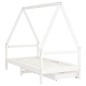 vidaXL Estructura cama infantil y cajones madera pino blanco 80x160 cm