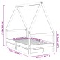 vidaXL Estructura cama infantil y cajones madera pino blanco 80x160 cm
