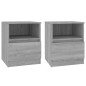 vidaXL Mesitas noche 2 uds madera ingeniería gris Sonoma 40x40x50 cm vidaXL Mesitas noche 2 uds madera ingeniería gris Sonoma 40x40x50 cm