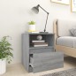 vidaXL Mesitas noche 2 uds madera ingeniería gris Sonoma 40x40x50 cm vidaXL Mesitas noche 2 uds madera ingeniería gris Sonoma 40x40x50 cm