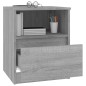 vidaXL Mesitas noche 2 uds madera ingeniería gris Sonoma 40x40x50 cm vidaXL Mesitas noche 2 uds madera ingeniería gris Sonoma 40x40x50 cm