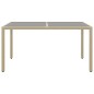 vidaXL Set de comedor de jardín 5 pzas ratán sintético vidrio beige vidaXL Set de comedor de jardín 5 pzas ratán sintético vidrio beige